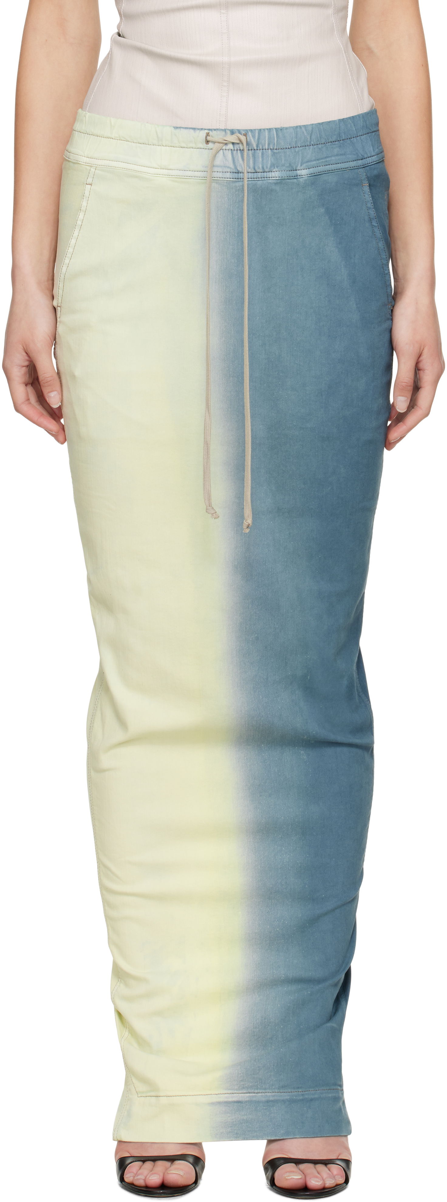 Krila Rick Owens Rick Owens DRKSHDW Pull On Pillar Maxi Skirt Modra | DS01E3332 SDDE, 0