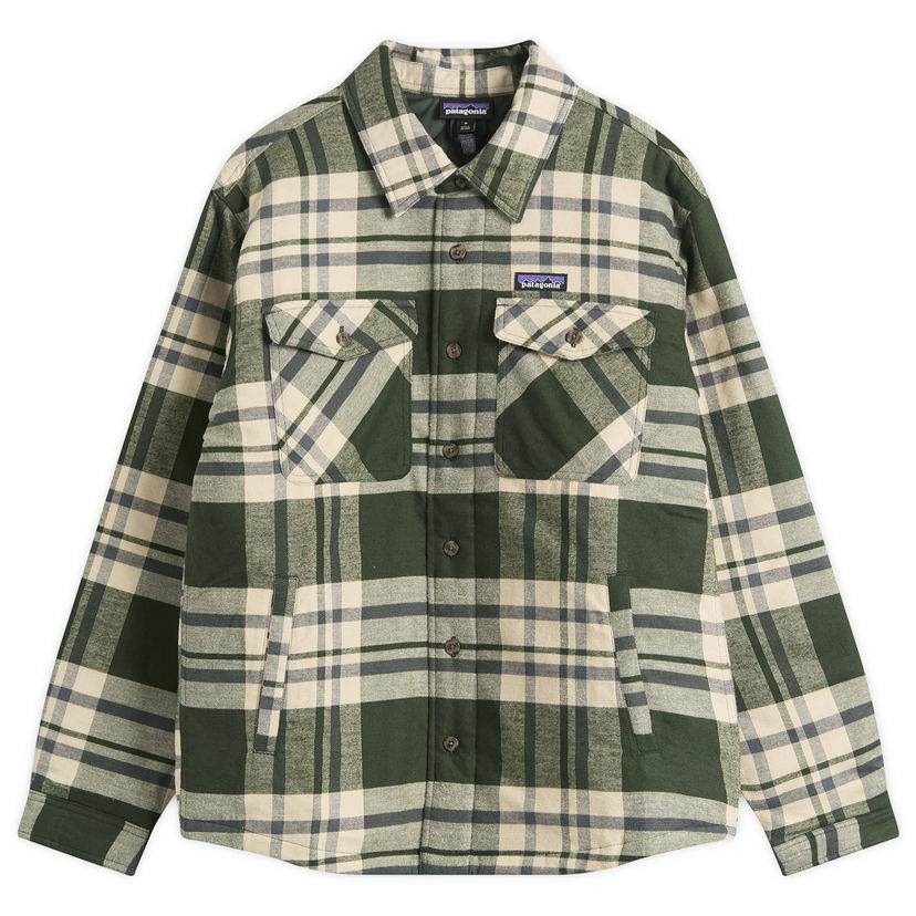 Srajce Patagonia Lightweight Insulated Fjord Flannel Shirt Zelena | 20386-AGRN