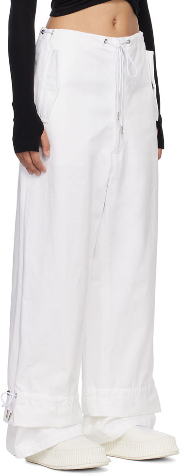 Cargo hlače Dion Lee Dion Lee Eyelet Tie Trousers Bela | A2273R22, 1