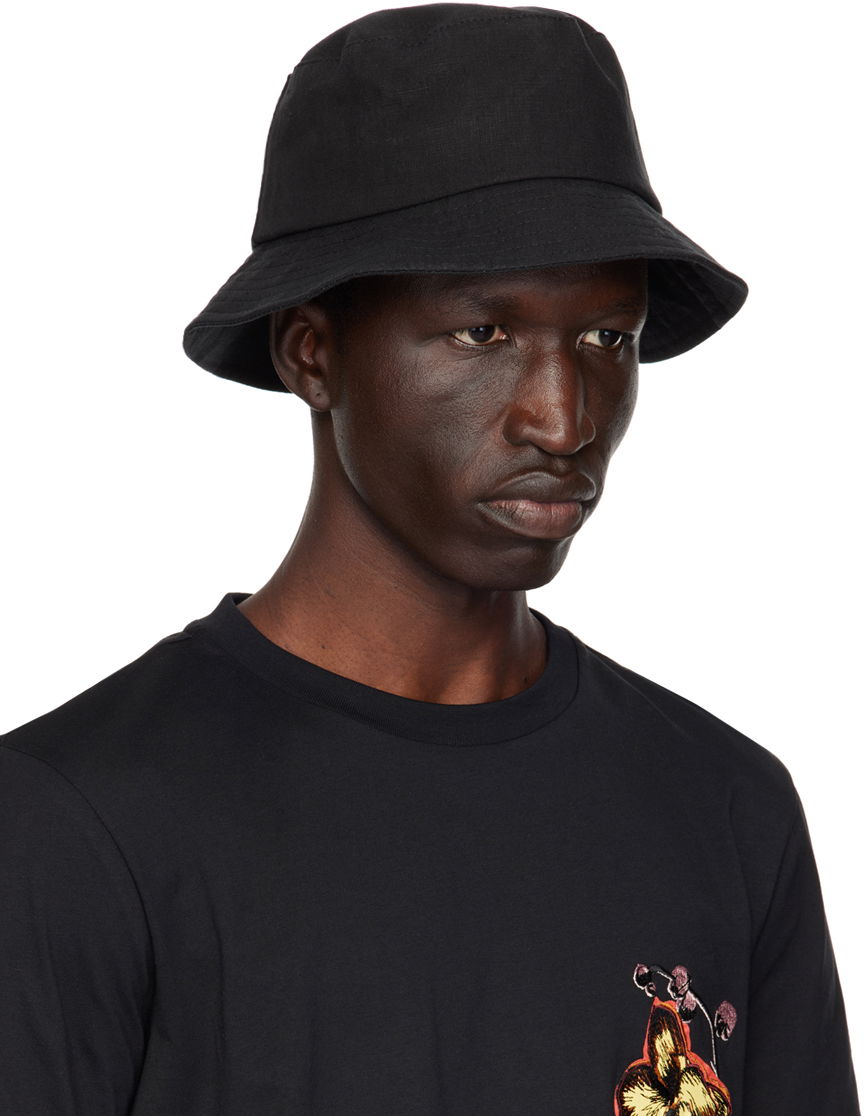 Klobuk Paul Smith Paul Smith Linen Signature Stripe Bucket Hat Črna | M1A-921DT-M01427-79, 1