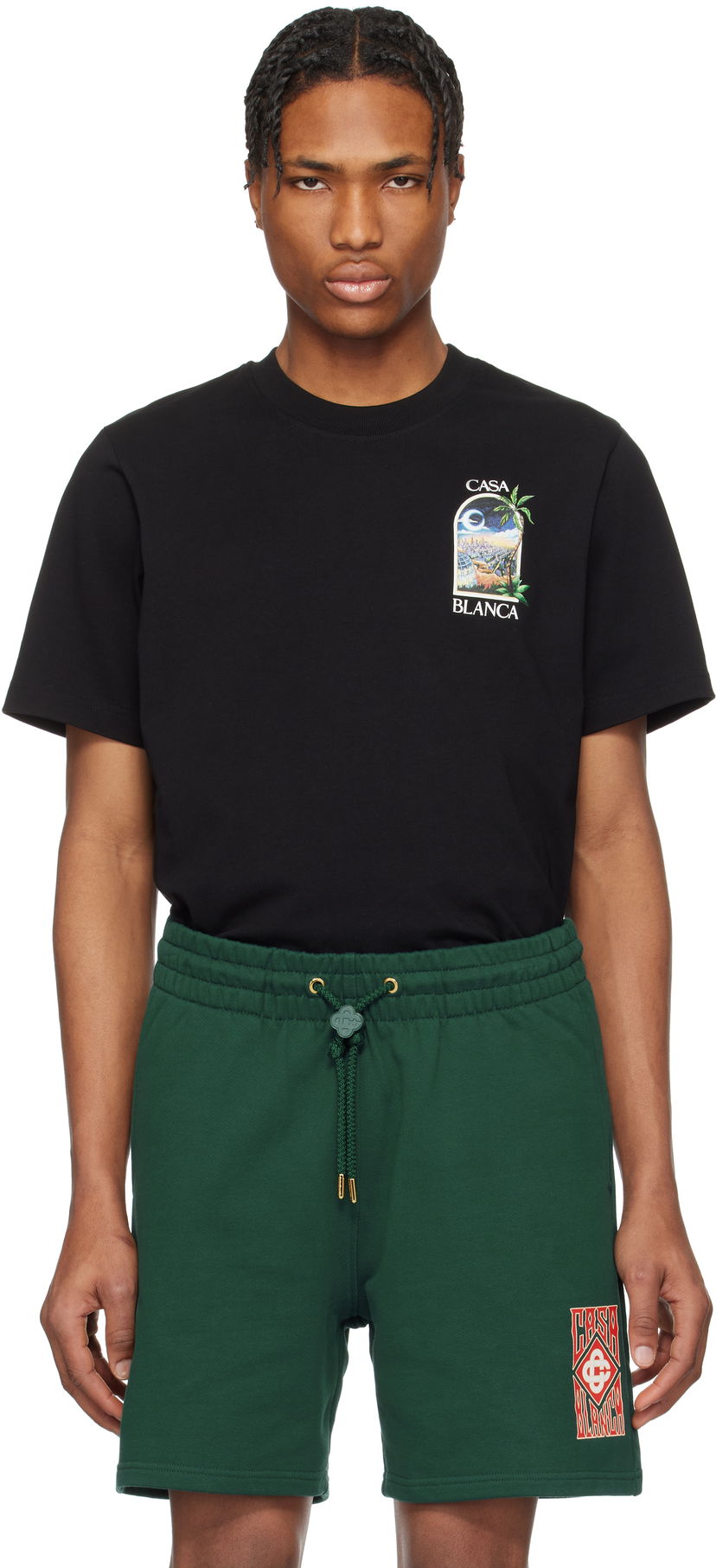 Majica Casablanca Casablanca LA Night Graphic T-Shirt Črna | MS25-JTS-001-11