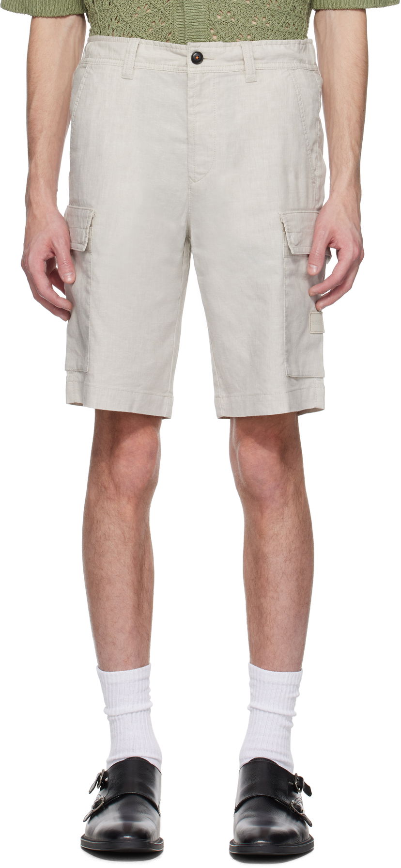 Kratke hlače BOSS Drawstring Cargo Shorts Bež | 50536888