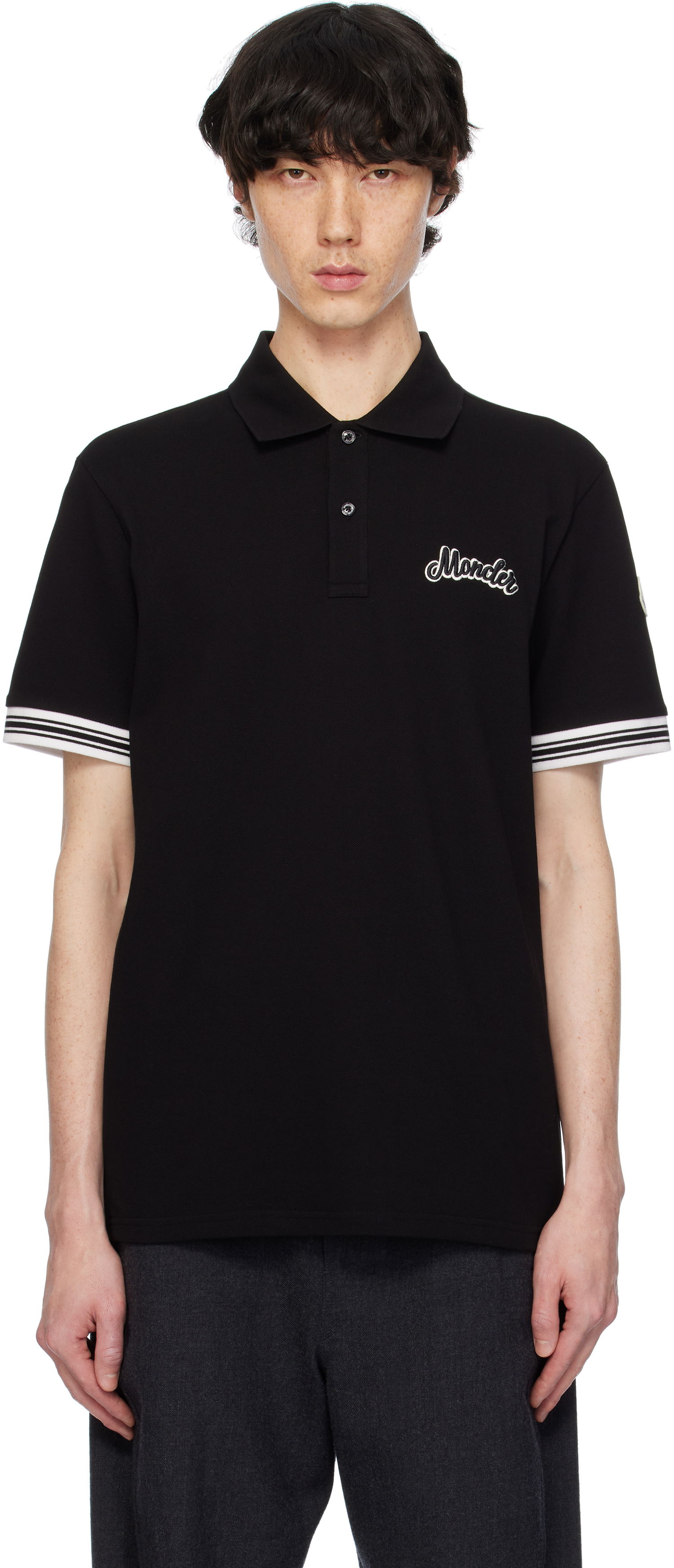 Polo majica Moncler Archivio Short Sleeve Polo Črna | K10918A00006899UR, 0