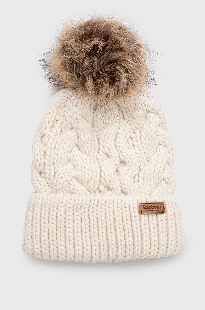 Beanie Barbour Cable Knit Pom Pom Beanie Bela | LHA0386