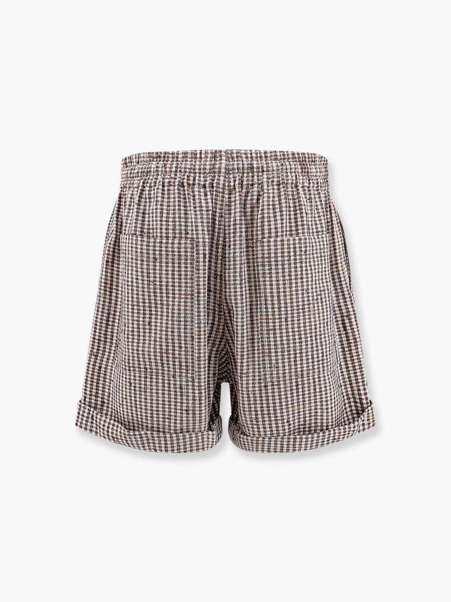 Kratke hlače Bottega Veneta Men's Checkered Shorts Rjava | 816886V4YF09133, 1