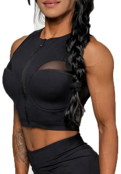 Majica brez rokavov NEBBIA NEBBIA INTENSE Mesh Compression Push-Up Top Črna | 8424010
