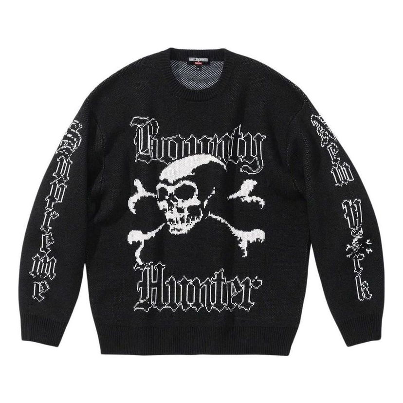Pleteni pulover Supreme Supreme x Bounty Hunter Skull Knit Sweater Črna | SUP-FW23-112