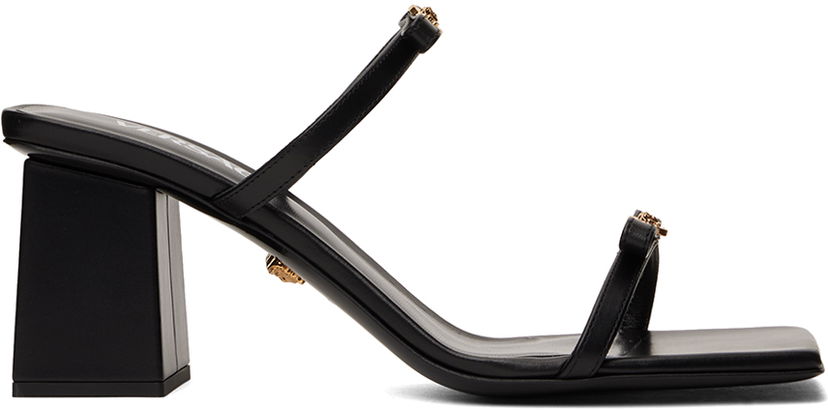 Modni dodatki Versace Versace Gianni Ribbon Heeled Sandals Črna | 1015891_DVT2P_1B00V