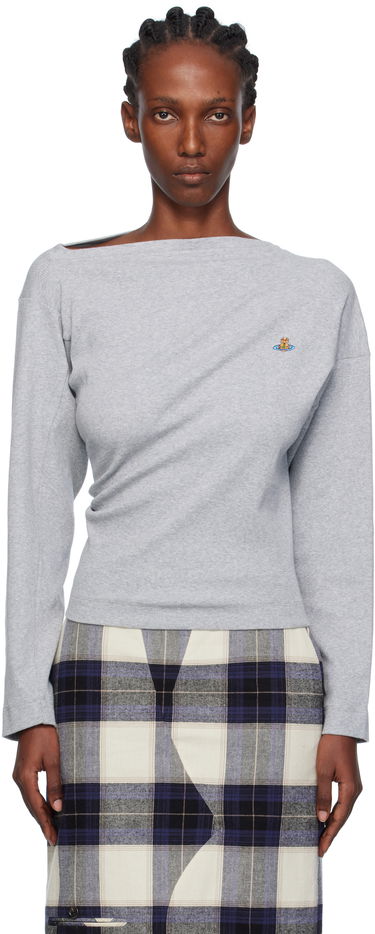 Majica Vivienne Westwood Vivienne Westwood Hebo Long Sleeve T-Shirt Siva | 3G01003Y-J009C-, 0