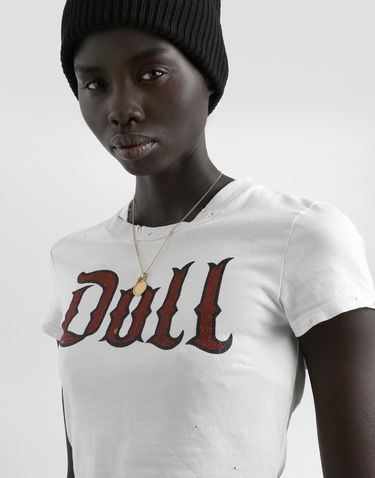 Krop-top Dolce & Gabbana Dolce & Gabbana Doll Print Cropped Jersey T-Shirt Bela | F8V95TGDDGSS9000, 3