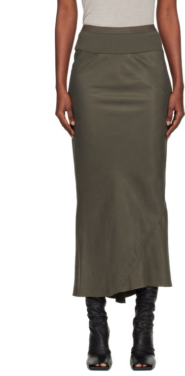 Krila Rick Owens Concordians Calf Bias Midi Skirt Zelena | RP02E4334 HSCH, 0
