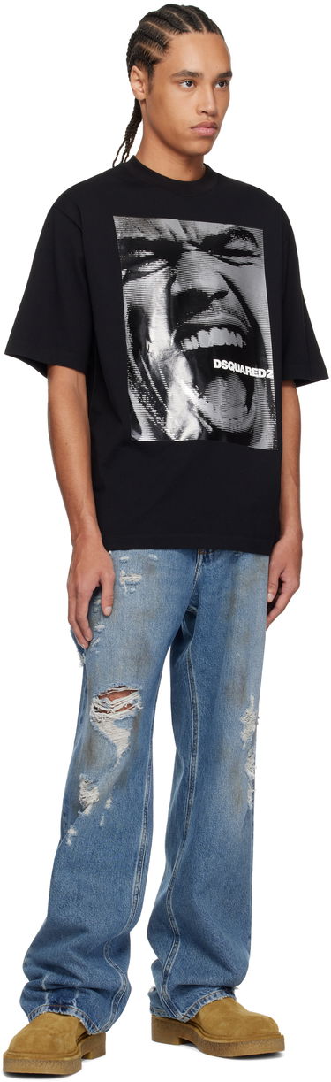Majica DSQUARED2 Dsquared2 Loose Fit Graphic T-Shirt Črna | S71GD1540-D20020-900, 3