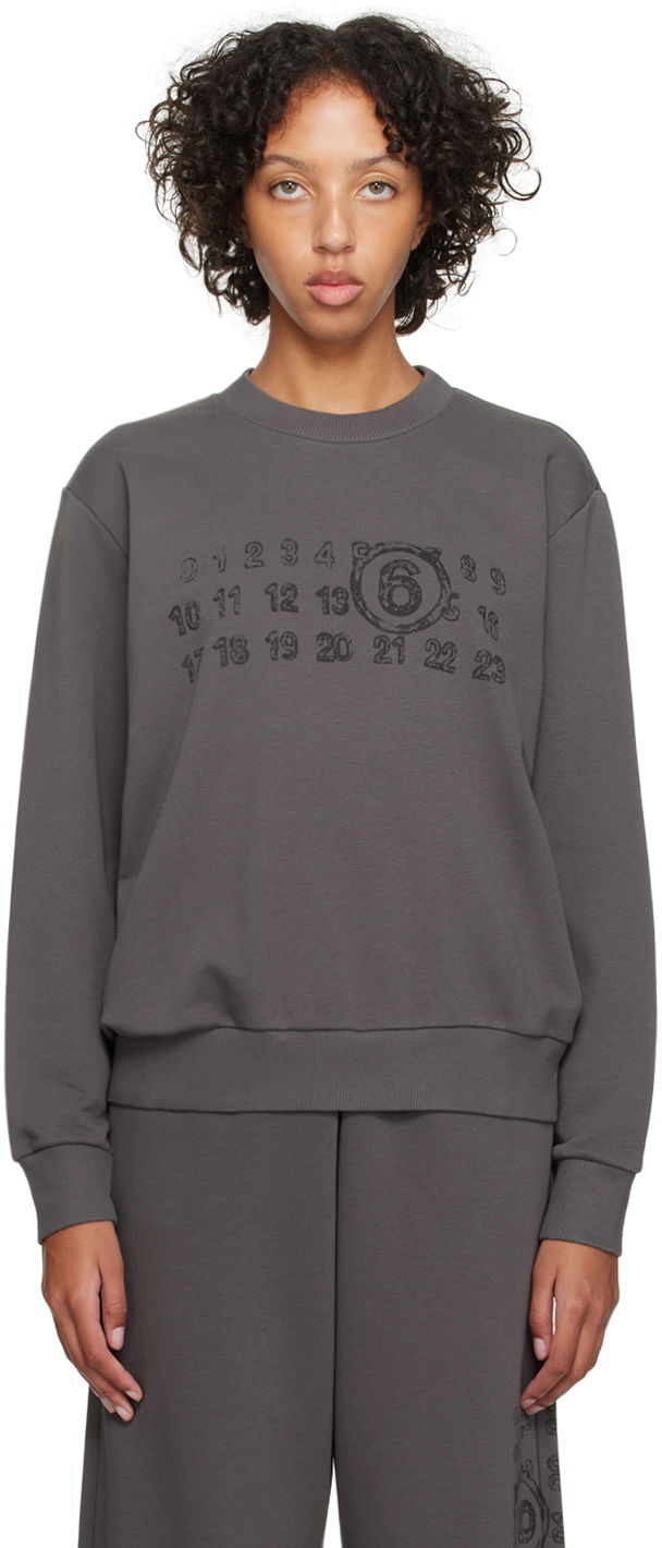 Pulover Maison Margiela Printed Sweatshirt Siva | S52GU0211 S25606