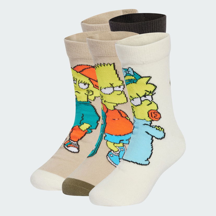 Nogavice adidas Performance The Simpsons Crew Socks 3 Pairs Bela | JM4473