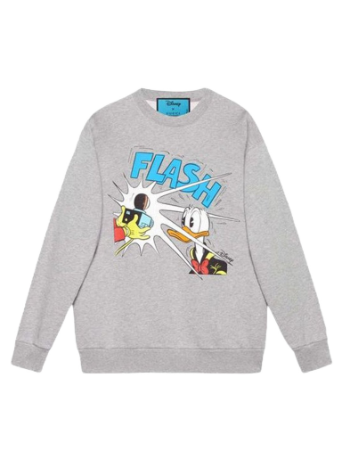 Pleteni pulover Gucci Disney x Donald Duck x Crewneck Siva | 623245 XJDAJ 1230
