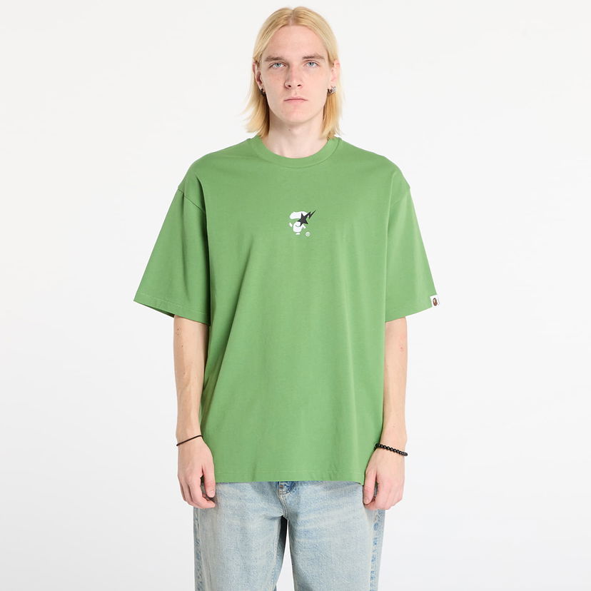 Majica BAPE Bape Sta Ape Face Relaxed Fit Tee Zelena | 001TEL801321MGRN
