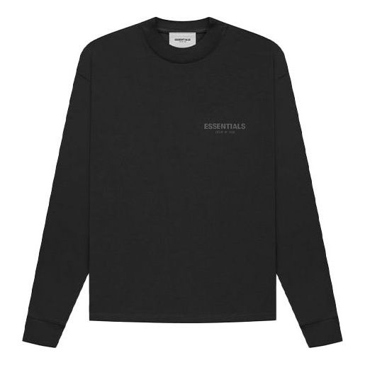 Majica Fear of God Essentials Long Sleeve Tee Črna | FOG-FW21-200