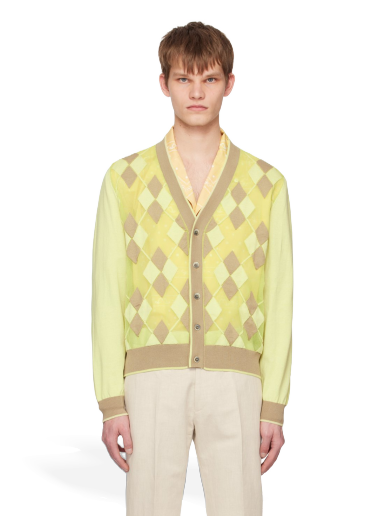 Pleteni pulover Jacquemus Le Raphia 'Le Cardigan Toledo' Cardigan Zelena | 23E235KN140-2298