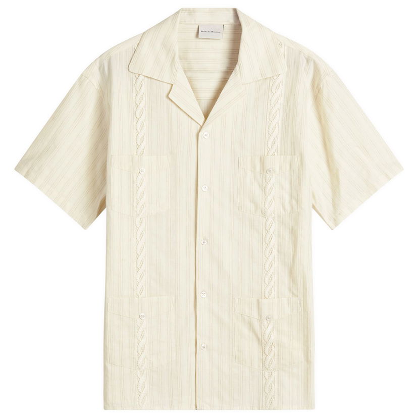 Srajce Drôle de Monsieur Drôle de Monsieur Cuban Shirt, Size Large Bež | G-SH212-CO183-EC