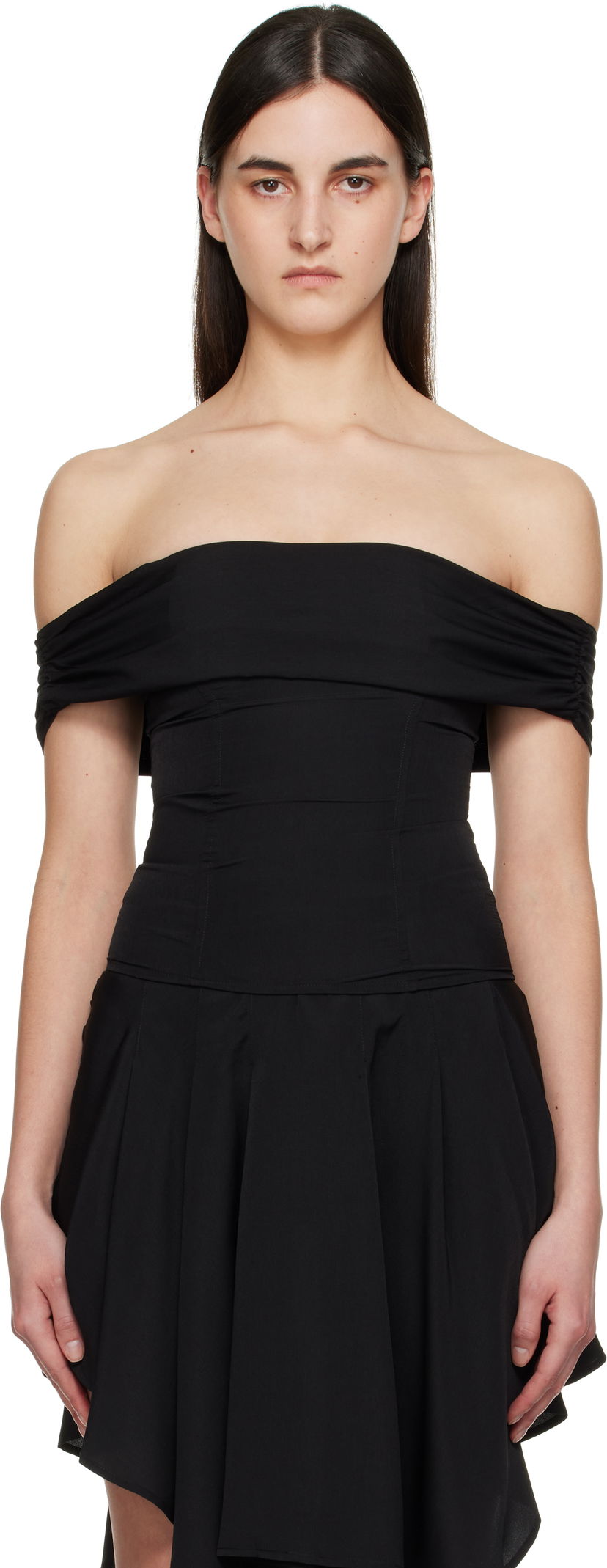 Obleke Miaou Miaou Magda Off-The-Shoulder Top Črna | 7090GGTBLK