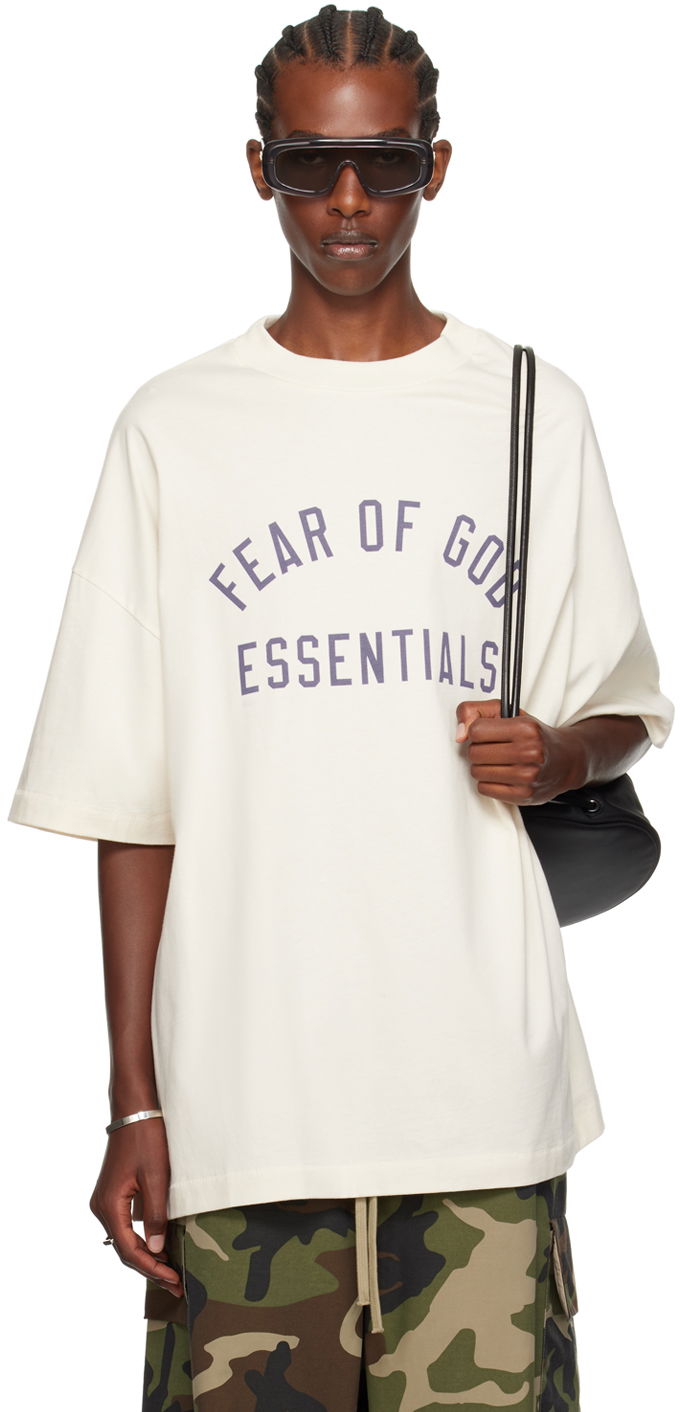 Majica Fear of God Fear of God Essentials Crewneck T-Shirt Bela | 125BT244192F