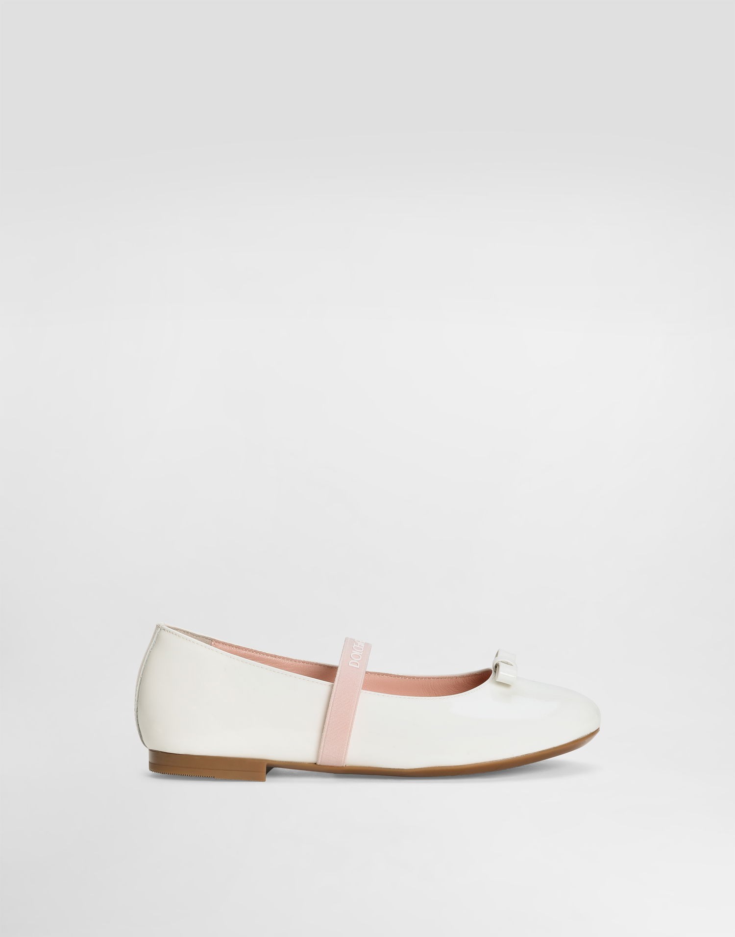 Modni dodatki Dolce & Gabbana Dolce & Gabbana Patent Leather Ballet Flats with Bow Bela | D11294A483187682, 0