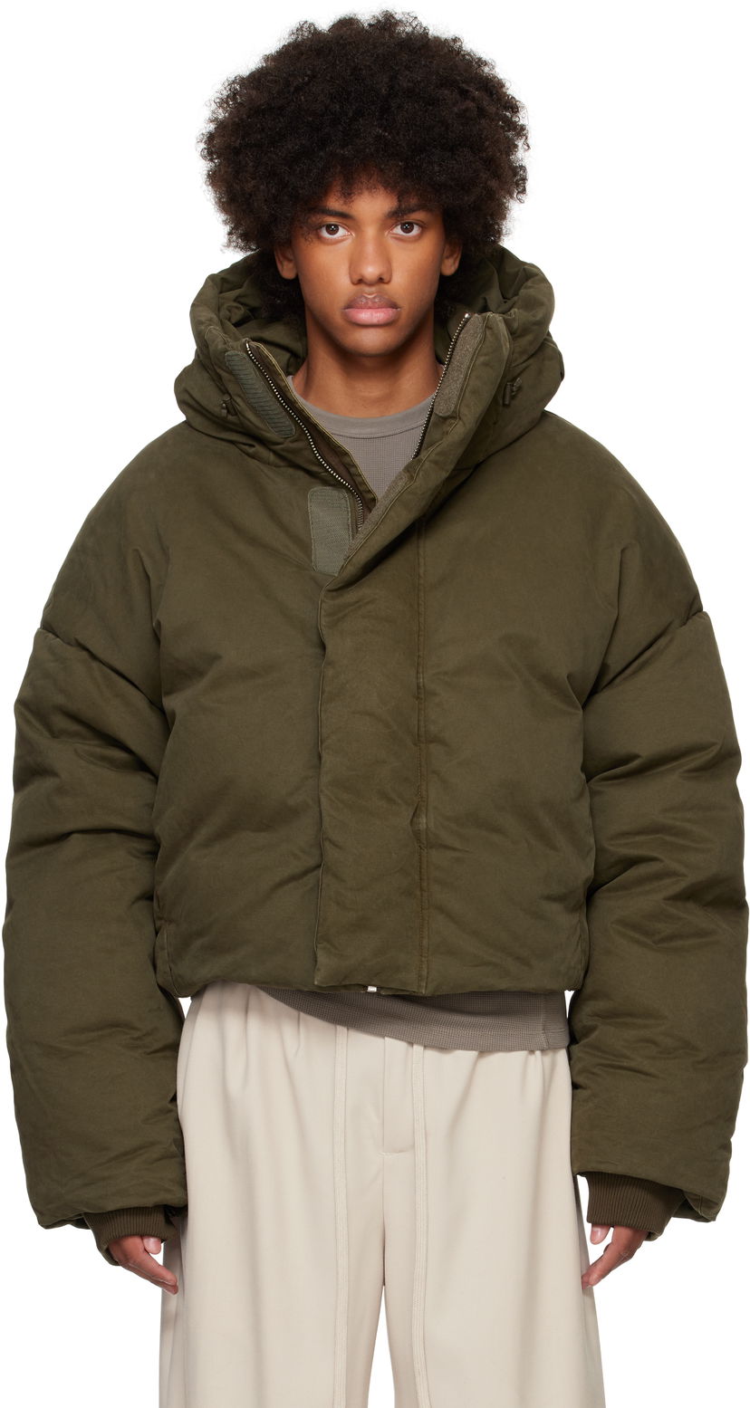 Puhovka Entire Studios Hooded Puffer Down Jacket Zelena | ES2396HU