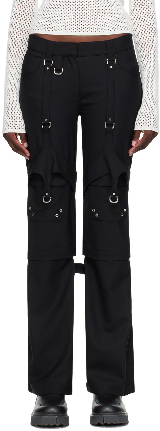 Hlače Off-White Black Harness Trousers Črna | OWCF020F23FAB0011000
