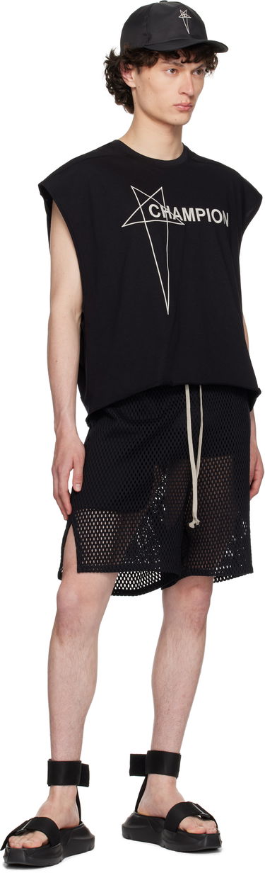Kratke hlače Rick Owens Rick Owens Champion Edition Mesh Shorts Črna | CM01E1682 CHONET MESH, 4
