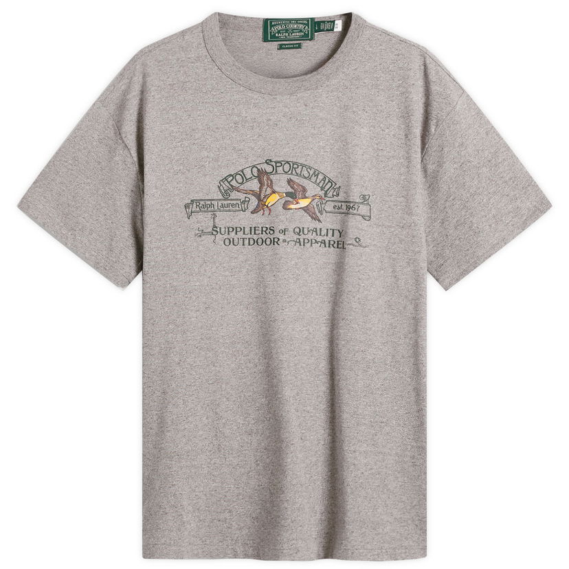 Majica Polo by Ralph Lauren Ralph Lauren Sportsman T-Shirt, Size Large Siva | 710981142002-GRY