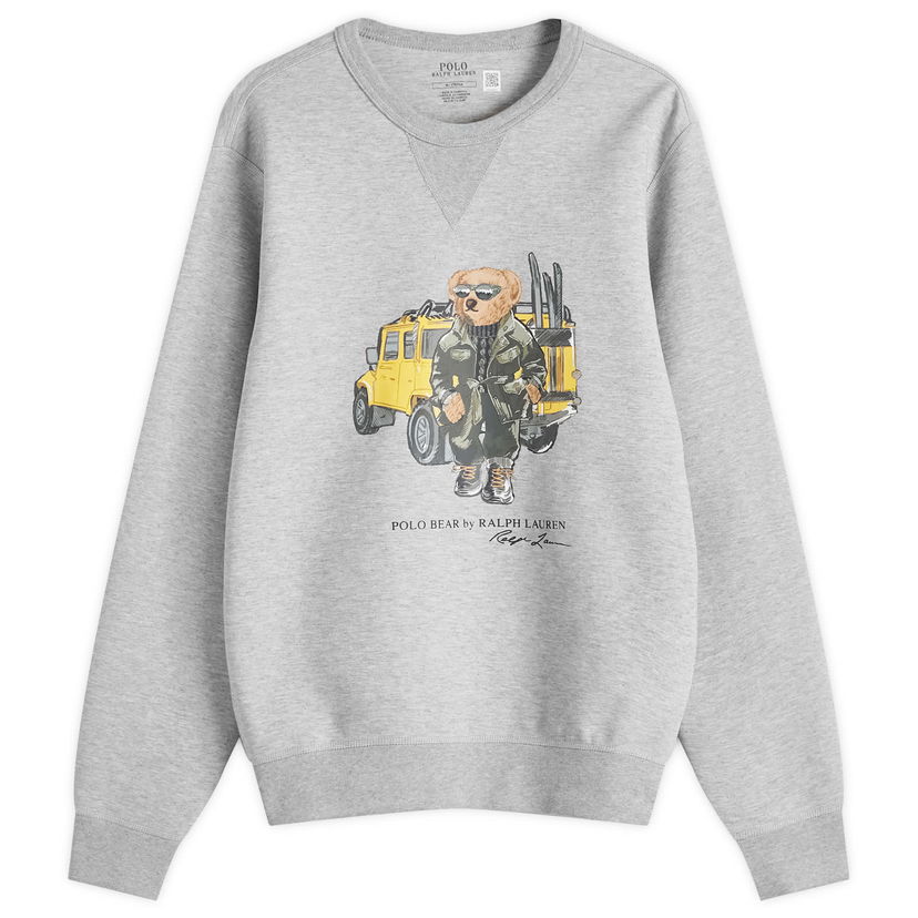 Pulover Polo by Ralph Lauren Defender Bear Graphic Sweatshirt Siva | 710958195001