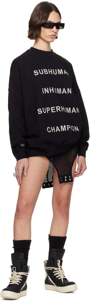 Pulover Rick Owens Rick Owens Champion Edition Jumbo Sweatshirt Črna | CW01E1669 CHFE, 3