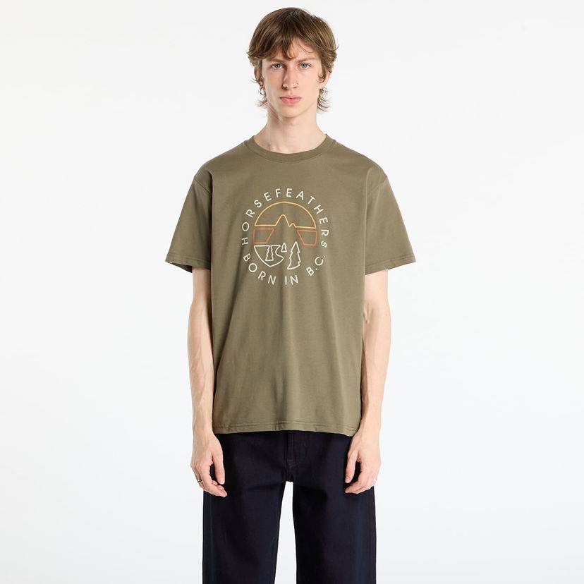 Majica Horsefeathers Line Circle T-Shirt Zelena | SM1392A