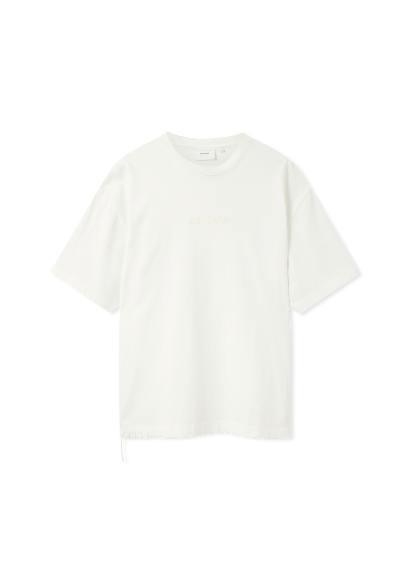 Majica AXEL ARIGATO Men's Relaxed Fit T-Shirt with Drawstring Hem Bela | A3443001
