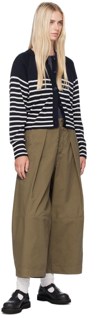 Pleteni pulover YMC YMC Foxtail Stripe Cardigan Mornarica | Q8WMD, 3
