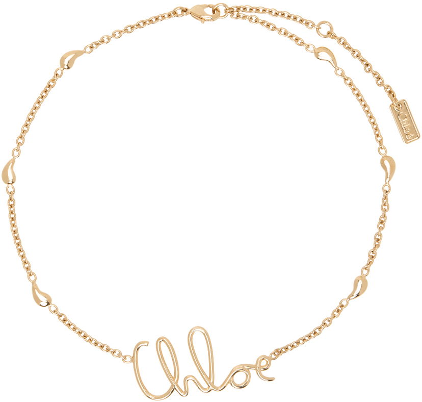 Ogrlica CHLOÉ Chloé Gold 'The Chloé Iconic' Necklace Rumena | CHC24AFO64CB7