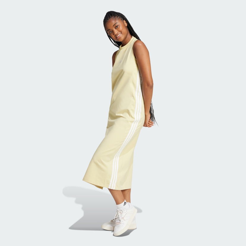 Obleke adidas Performance Essentials 3-Stripes Long Racerback Dress Rumena | JE1210