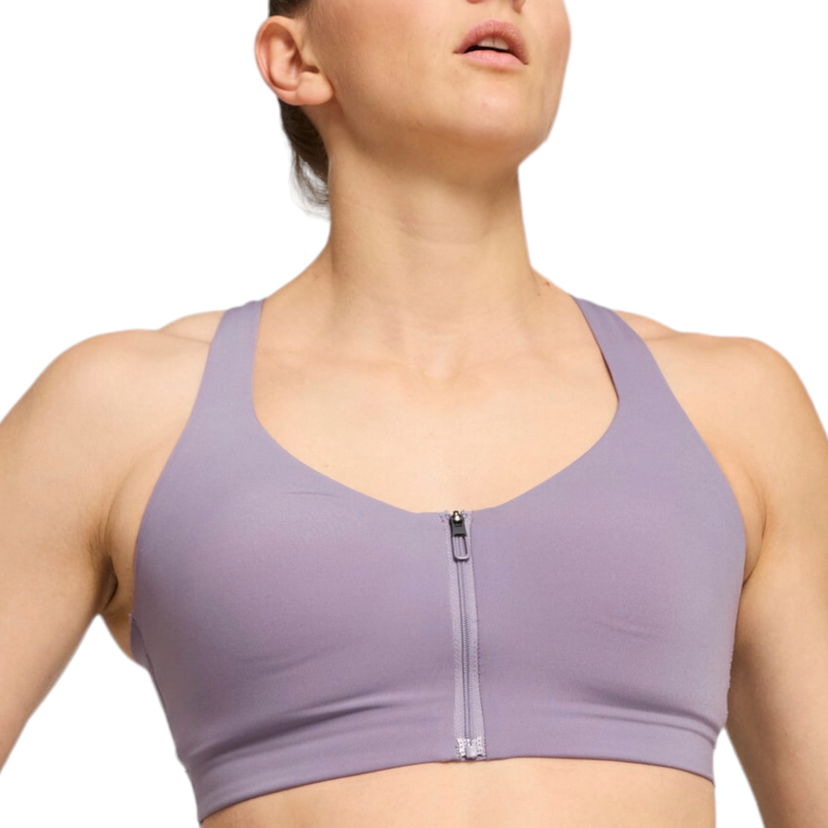 Modrček Puma Puma PWR SHAPELUXE Zip Front Sports Bra Lila | 525881-30