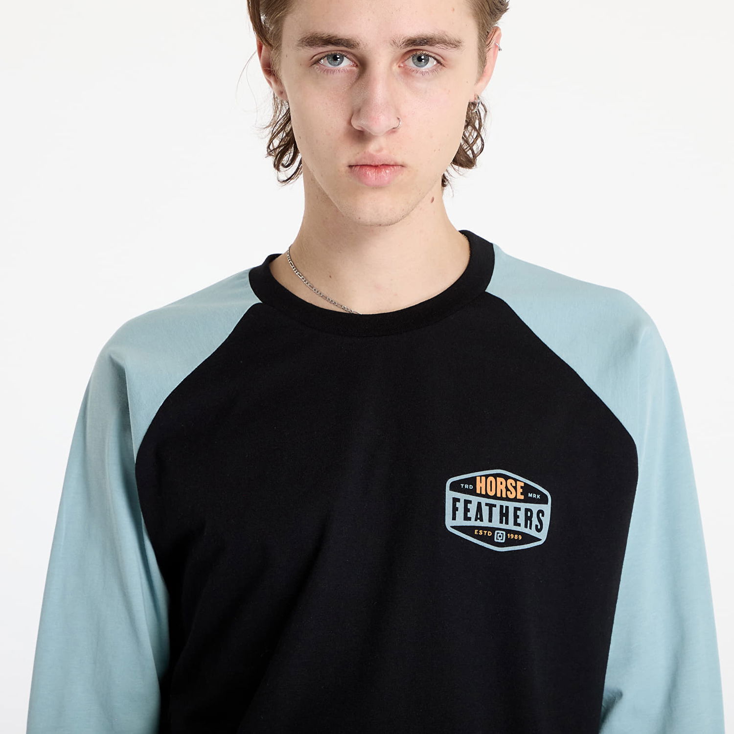 Majica Horsefeathers Hexagon II Raglan T-Shirt Black M Črna | SM1353A, 1