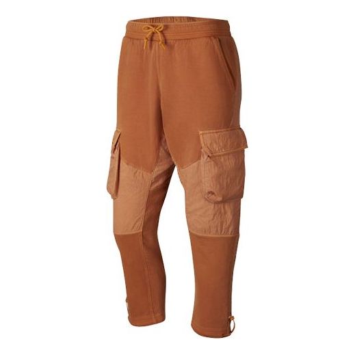 Cargo hlače Jordan Jordan Engineered Washed Knit Splicing Pocket Casual Pants Rjava | CV2791-875