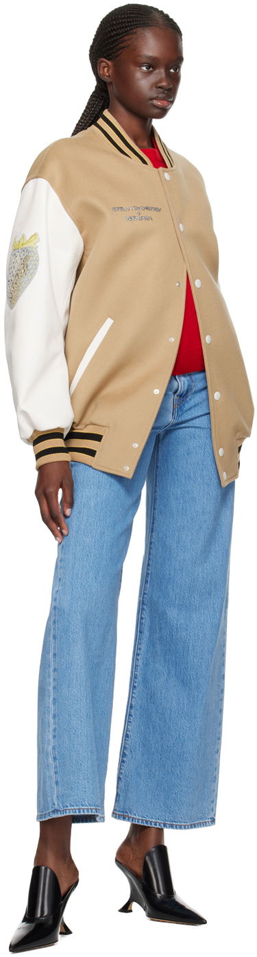 Bomber jakna Stella McCartney Stella McCartney Vitruvian Bomber Jacket Bež | 680050SPB05, 3