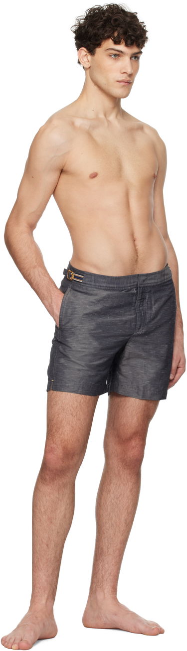 Kopalke Orlebar Brown Bulldog Linen Swim Shorts Siva | 280030, 3