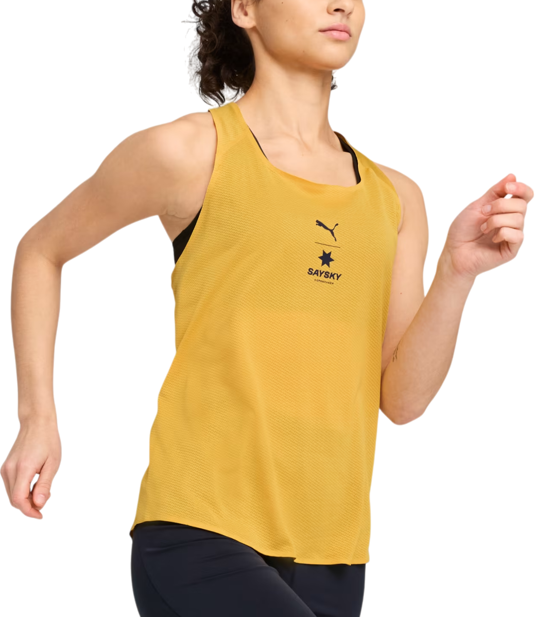 Majica brez rokavov Puma Saysky Women's Running Tank Top Rumena | 526838-62, 0