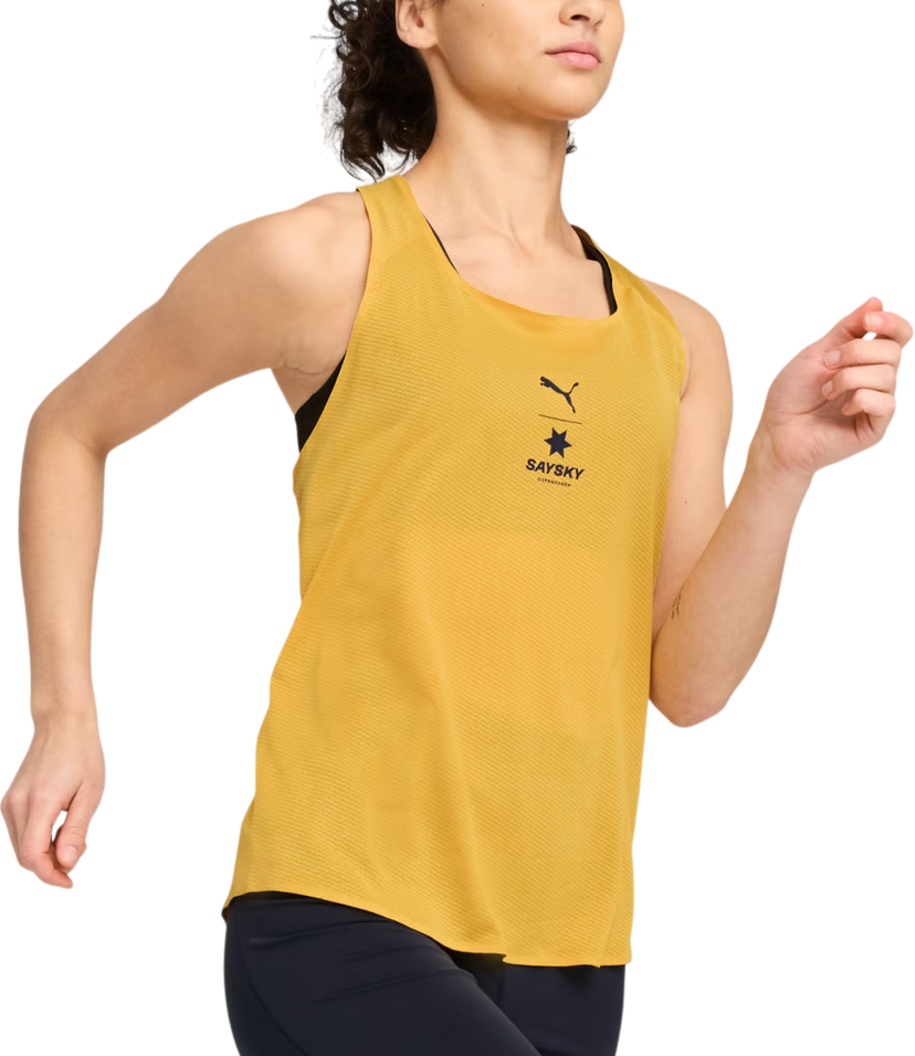 Majica brez rokavov Puma Saysky Women's Running Tank Top Rumena | 526838-62