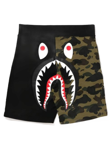 Kratke hlače BAPE 1st Camo Back Shark Sweat Shorts Zelena | 1I20-153-004