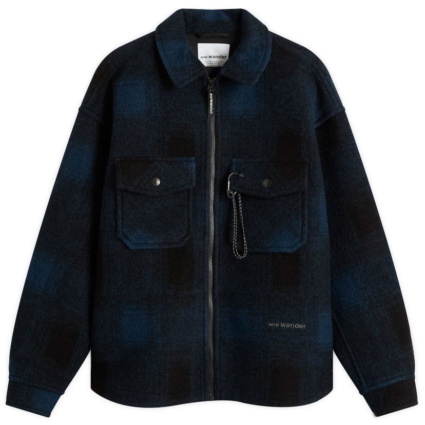 Jakna and wander Shaggy Wool Zip Jacket, Size Small Mornarica | 5745283053-120