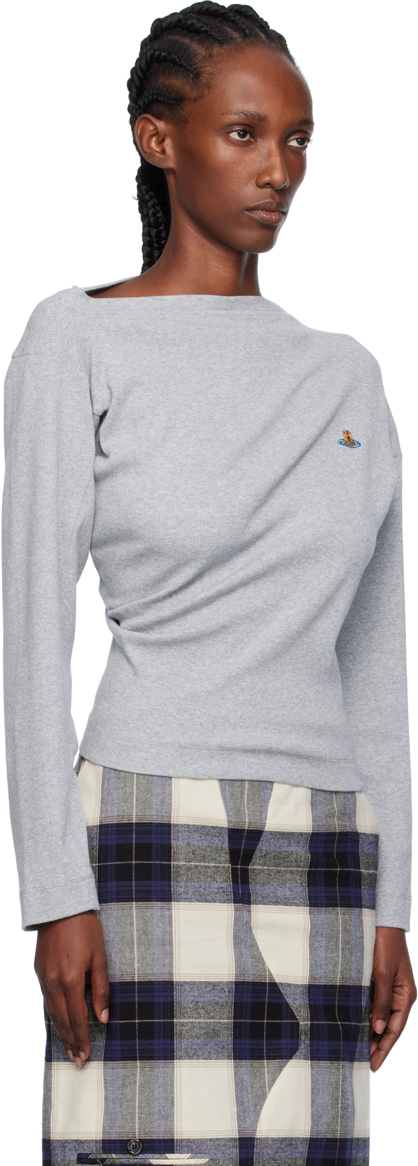 Majica Vivienne Westwood Vivienne Westwood Hebo Long Sleeve T-Shirt Siva | 3G01003Y-J009C-, 1