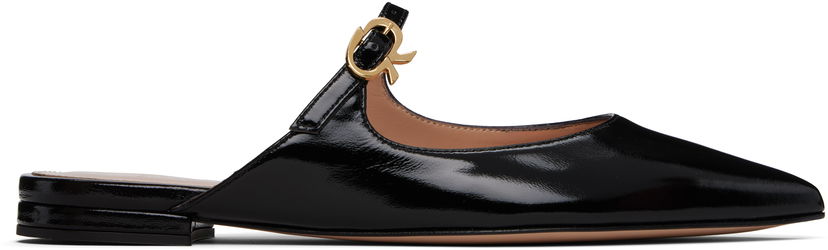 Superge in čevlji Gianvito Rossi Jane Ribbon Slide Loafers Črna | G95582-05RIC-NUI