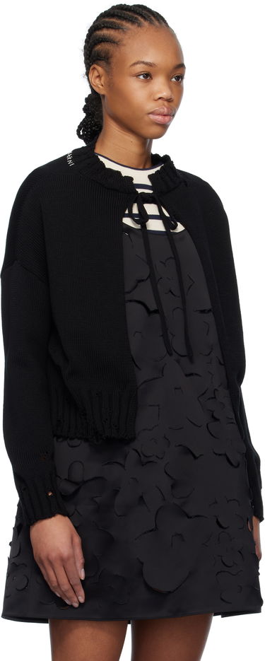 Pleteni pulover Marni Marni Worn Ribs Shrug Sweater Črna | GCMD0579A0 UFC652, 1