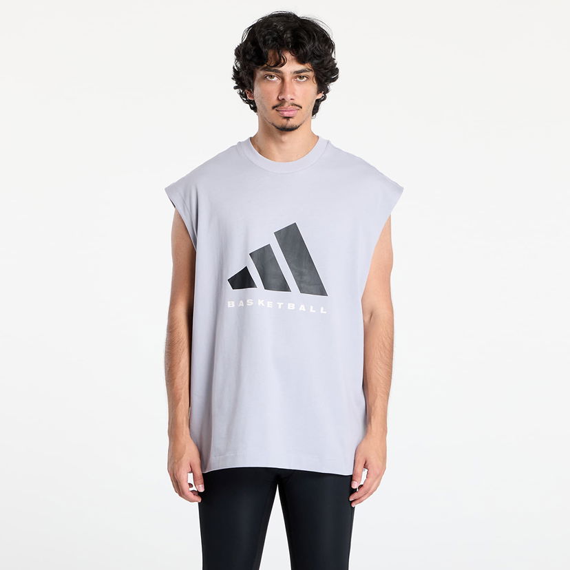 Majica brez rokavov adidas Performance Adidas Basketball Sleeveless T-Shirt Siva | JN3973